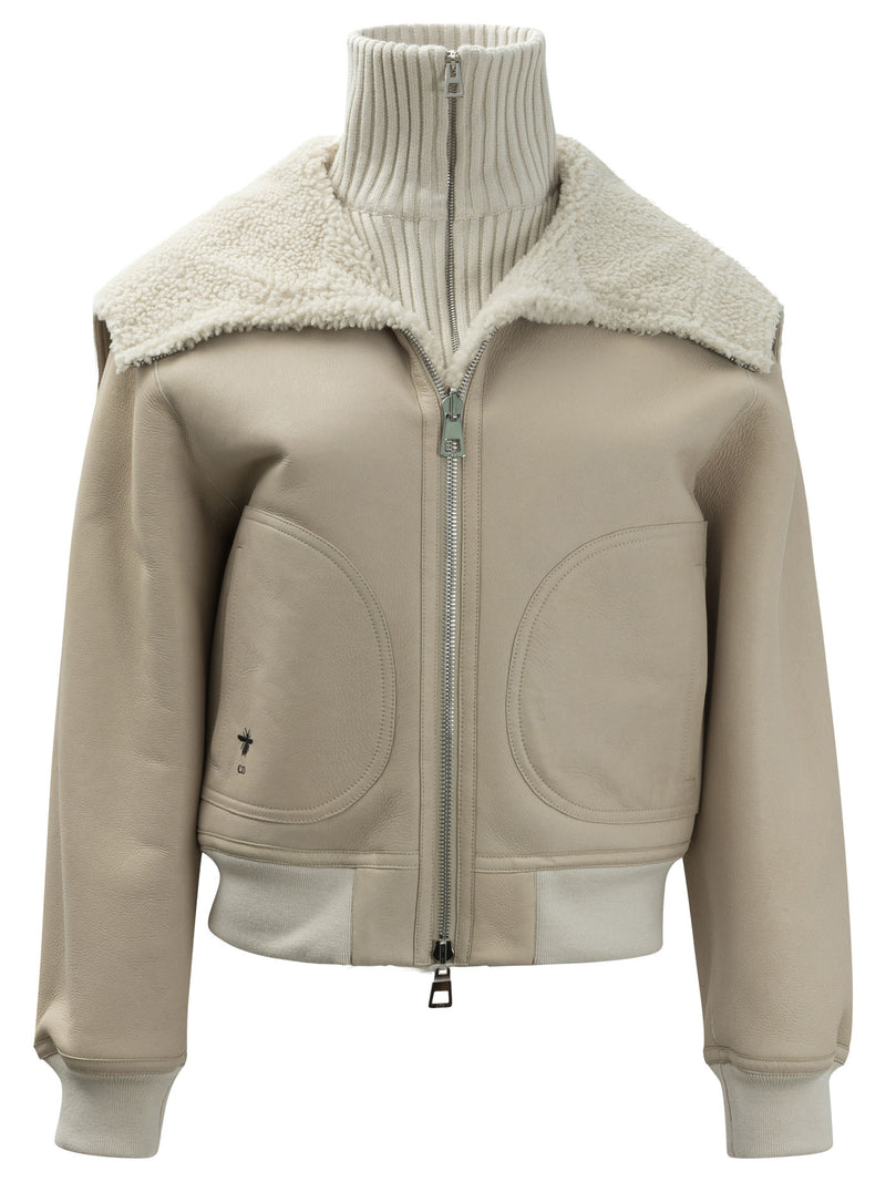Dior Chaqueta Reversible de Piel Dior Beige para Mujer - World Class Fashion