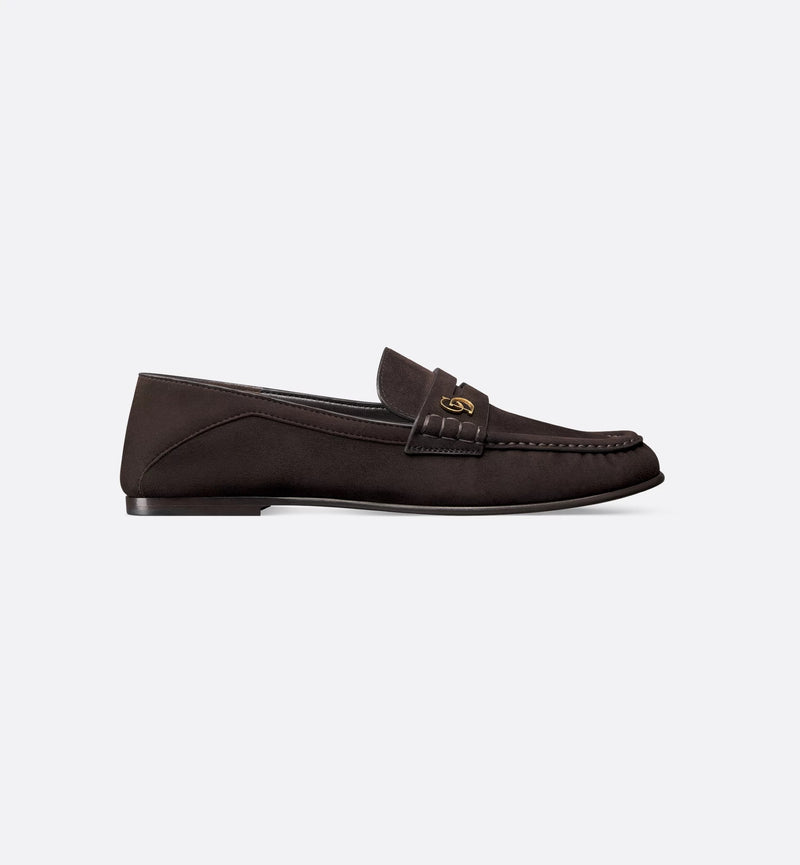 Dior Dior Dior Time Suede Loafers Brown Women - World Class Fashion