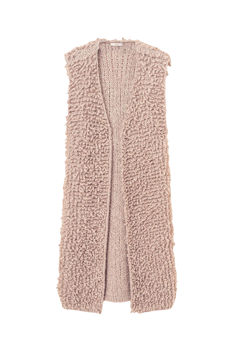 Fedeli Fedeli Corallo Sleeveless Jacket Beige - World Class Fashion