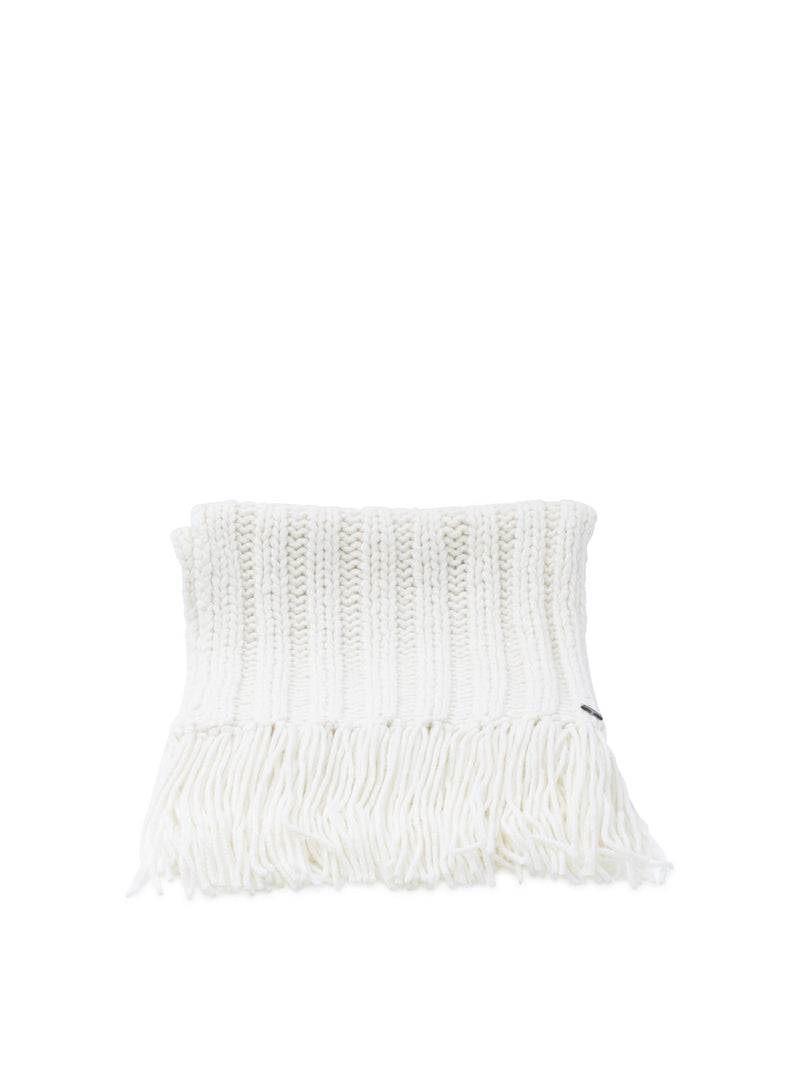 Fedeli Fedeli Virgin Wool Scarf White Women - World Class Fashion
