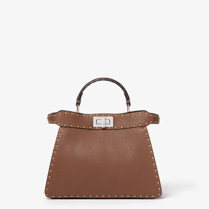 Fendi Fendi Peekaboo Iseeu Small Crossbody Bag Brown - World Class Fashion
