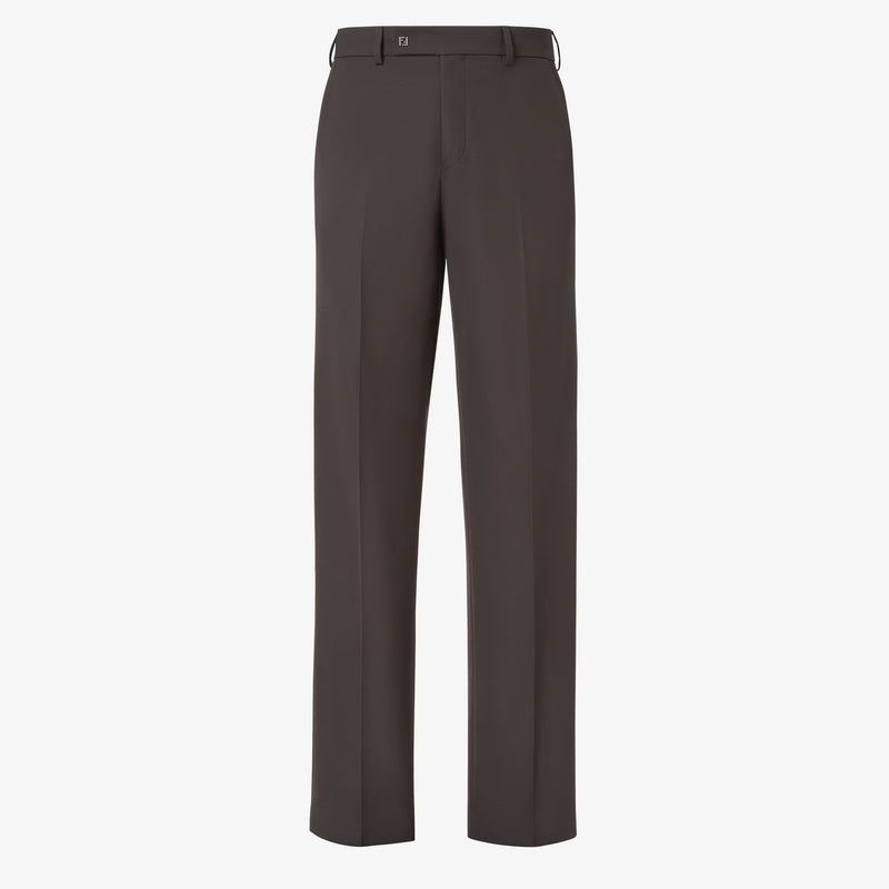 Fendi Fendi Wool Blend Pants Brown Men - World Class Fashion