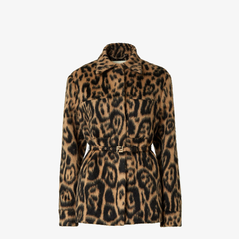 Fendi Fendi Wool Belted Jacket Brown Women - World Class Fashion