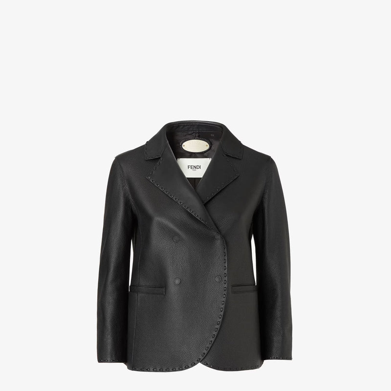 Fendi Fendi Selleria Double Breasted Jacket Black - World Class Fashion