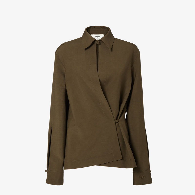Fendi Fendi Wool Mohair Shirt Brown Women - World Class Fashion