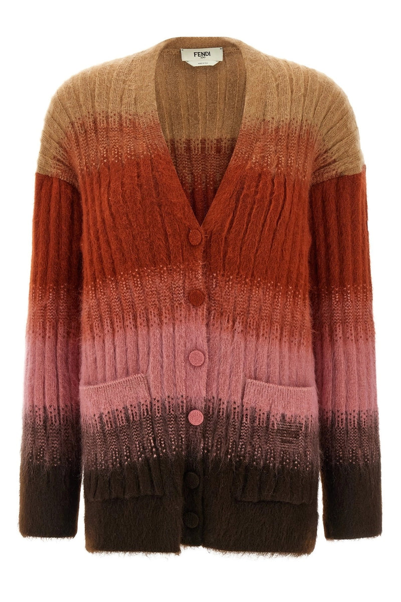 Fendi Fendi Mohair Wool Cardigan Red Women - World Class Fashion