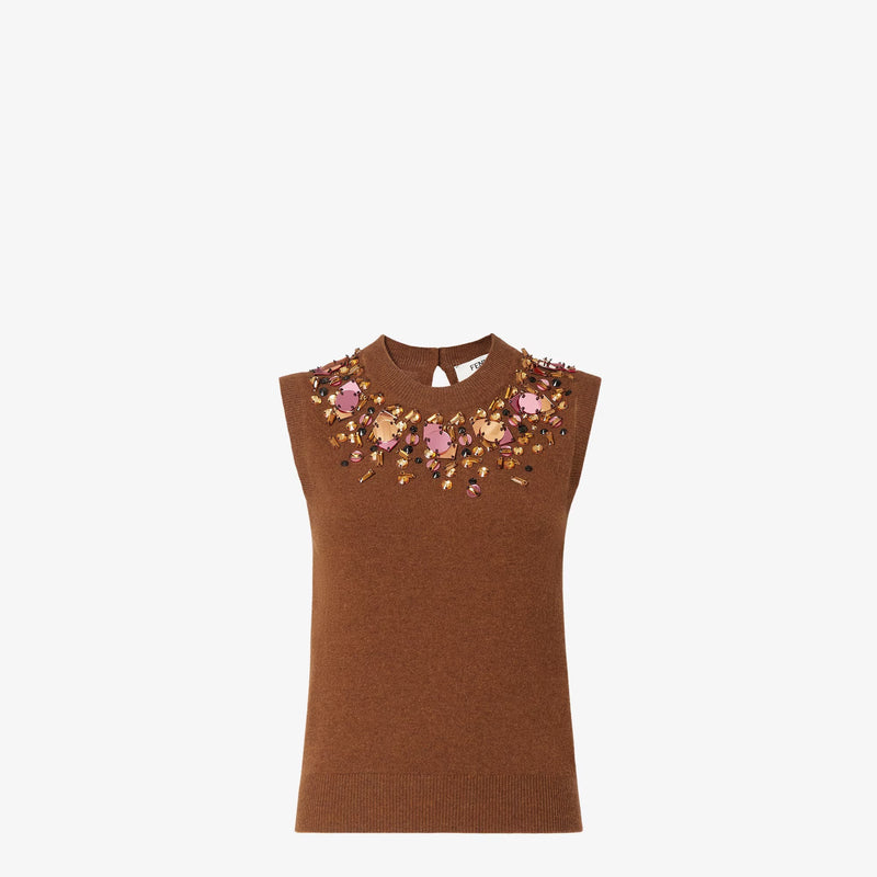 Fendi Fendi Wool and Cashmere Gilet Red Women - World Class Fashion