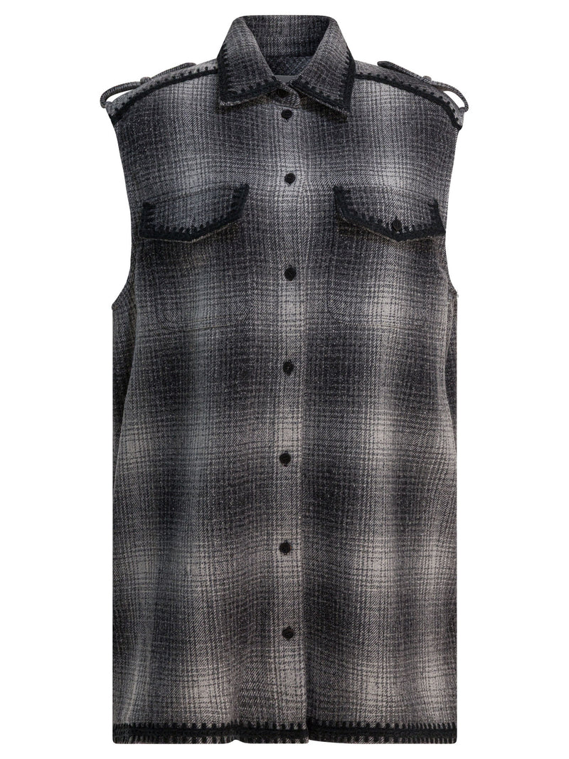 Golden Goose Vestido camisero de lana Golden Goose gris - World Class Fashion