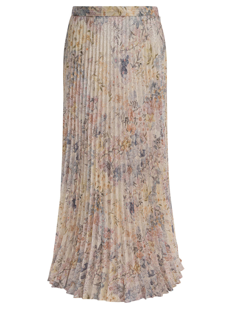 Golden Goose Falda Larga Plisada Golden Goose Beige Mujer - World Class Fashion