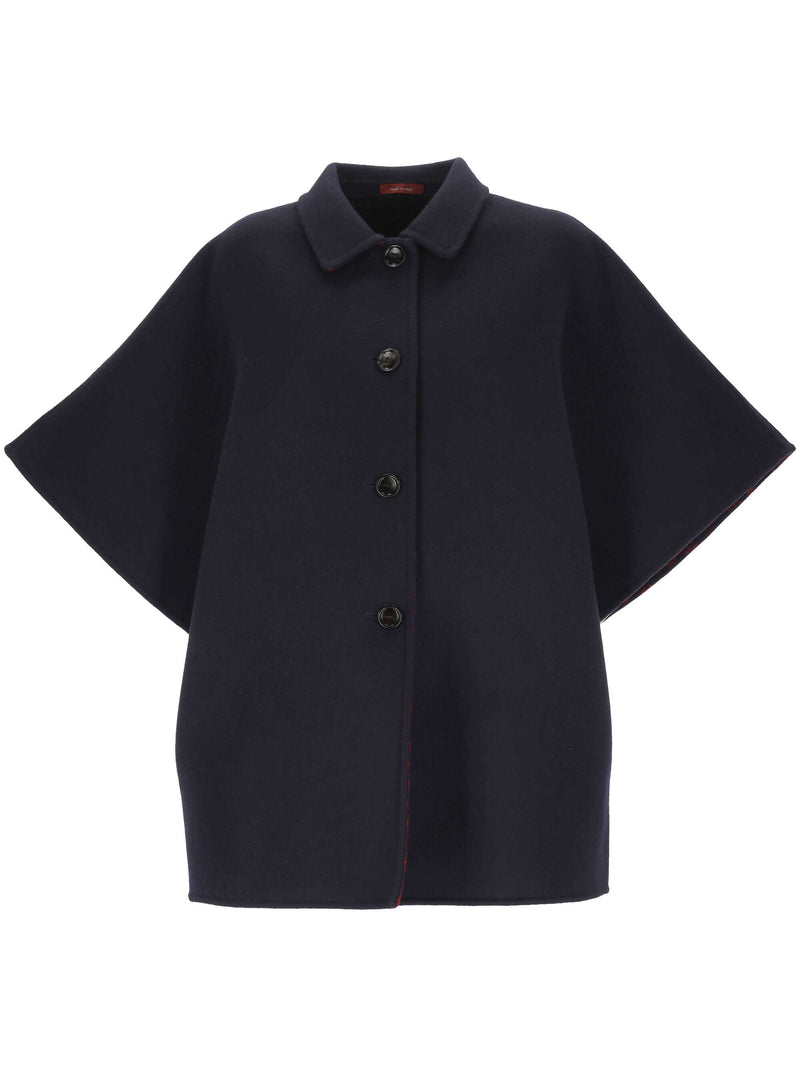 Gucci Chaqueta corta Caban de Gucci en lana azul para mujer - World Class Fashion