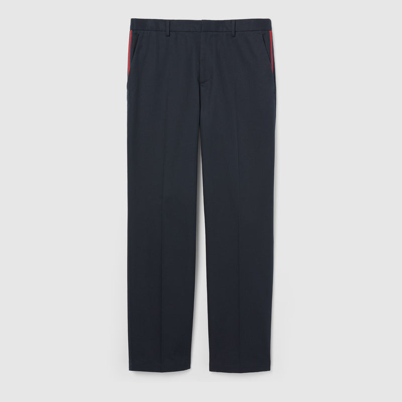 Gucci Pantalones Gucci de sarga de algodón azules para hombre - World Class Fashion