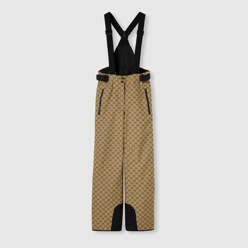 Gucci Gucci Pantalones de esquí de tejido técnico beige para mujer - World Class Fashion