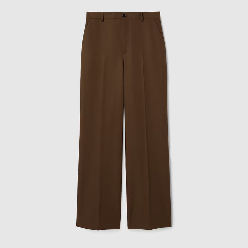 Gucci Pantalones Anchos Marrones Gucci para Mujer - World Class Fashion