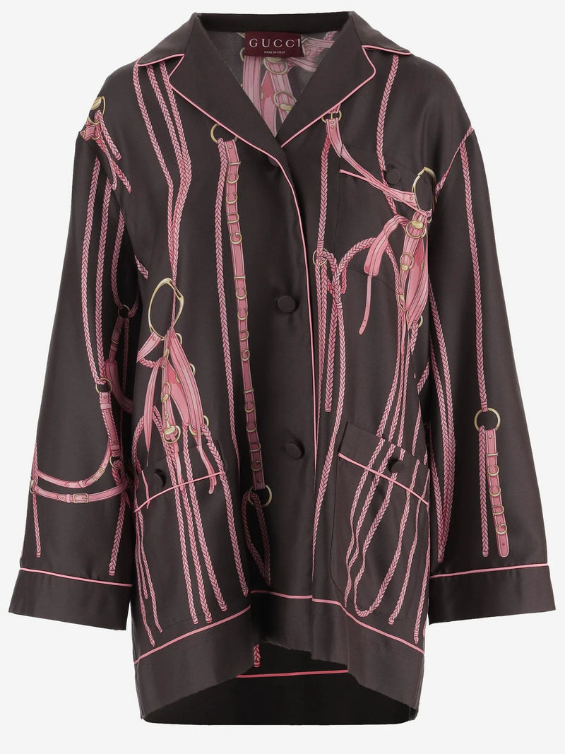 Gucci Gucci Silk Shirt Brown Women - World Class Fashion