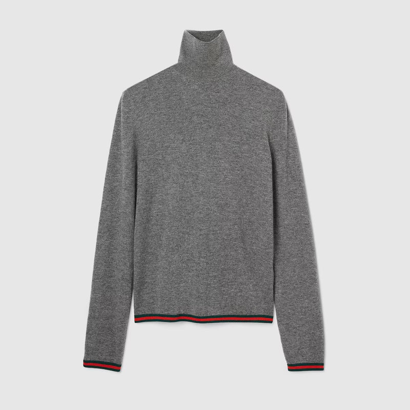 Gucci Gucci Prendas de Punto de Cachemir con Cuadros Gris - World Class Fashion