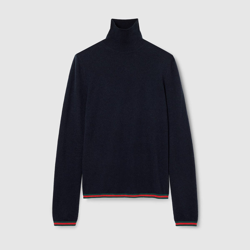Gucci Gucci Punto de Cuadros Jersey de Cachemira Negro Hombre - World Class Fashion