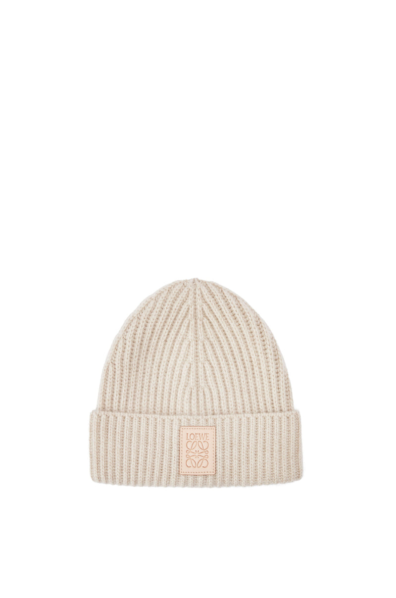Loewe Loewe Wool Hat With Anagram Beige Women - World Class Fashion
