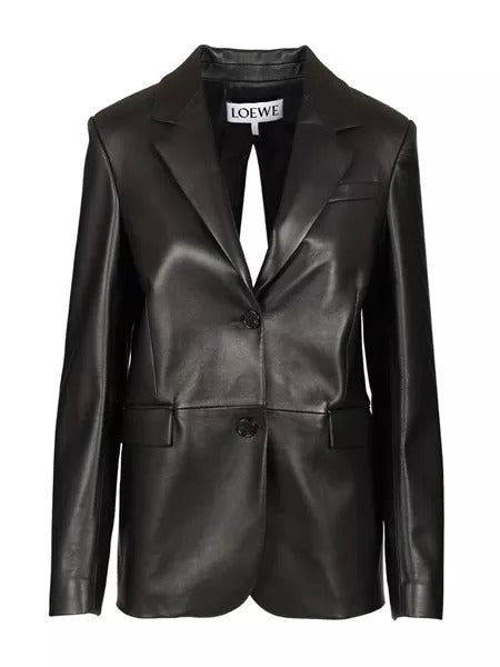 Loewe Loewe Tailored Leather Jacket Black Women - World Class Fashion
