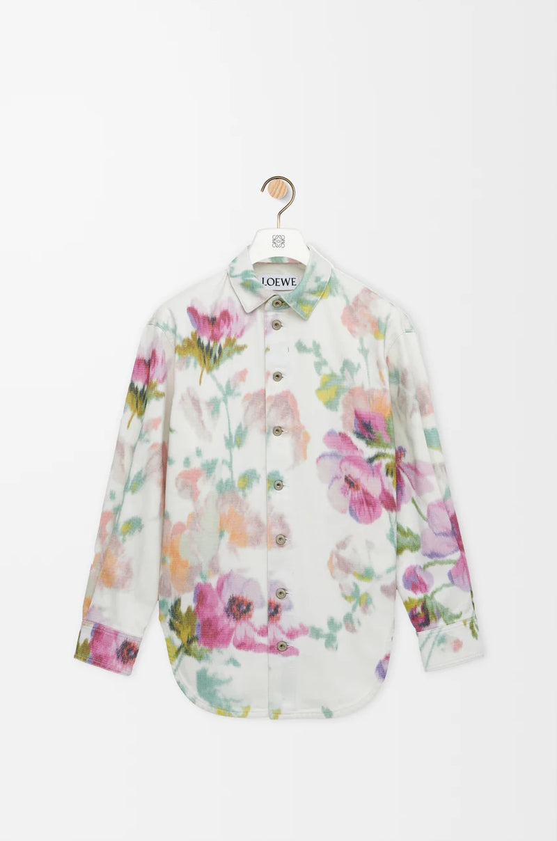 Loewe Loewe Floreal Canvas Overshirt White - World Class Fashion