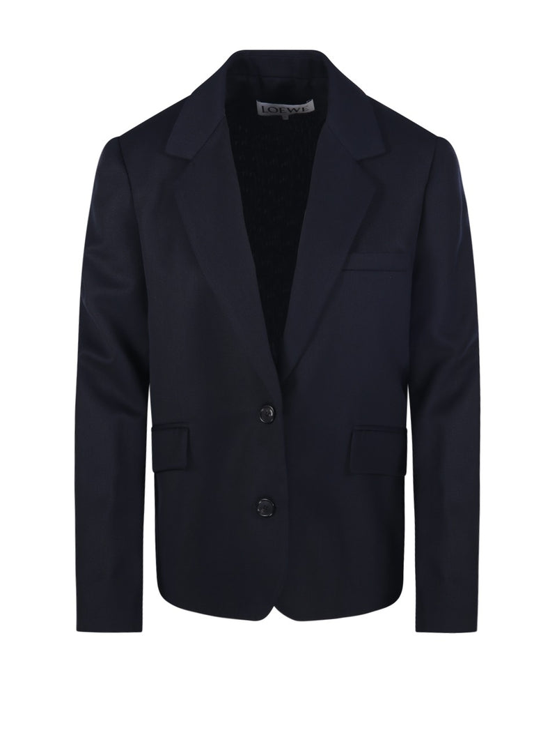 Loewe Loewe Tailored Wool Jacket Blue Women - World Class Fashion