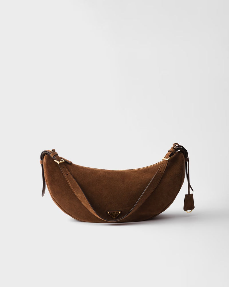 Prada Bolso de hombro Prada Demi-Lune marrón - World Class Fashion