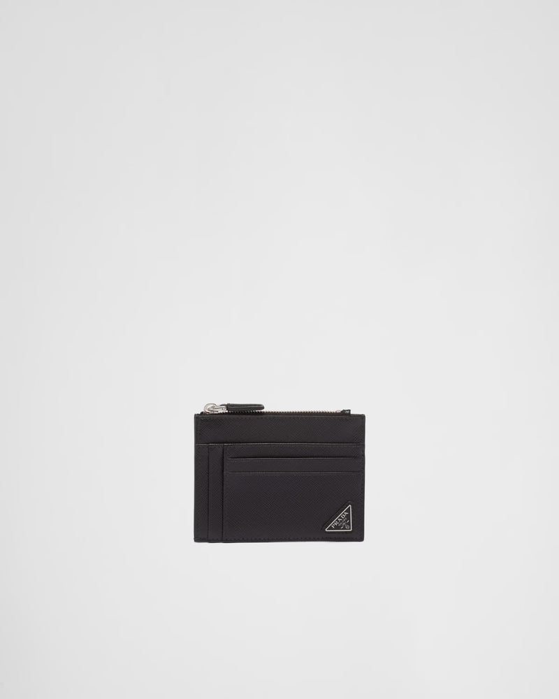 Prada Prada Card Holder Saffiano Leather Black - World Class Fashion