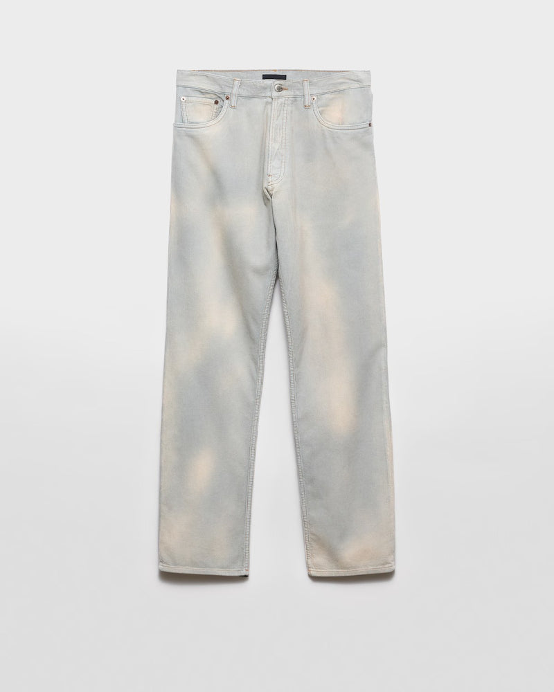 Prada Prada Corduroy Jeans Light Blue Men - World Class Fashion