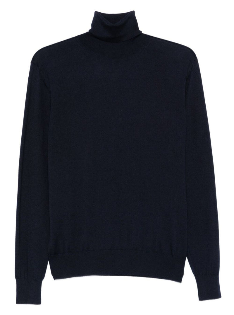 Saint Laurent Saint Laurent Wool Cashmere Silk Knitwear Blue Men - World Class Fashion