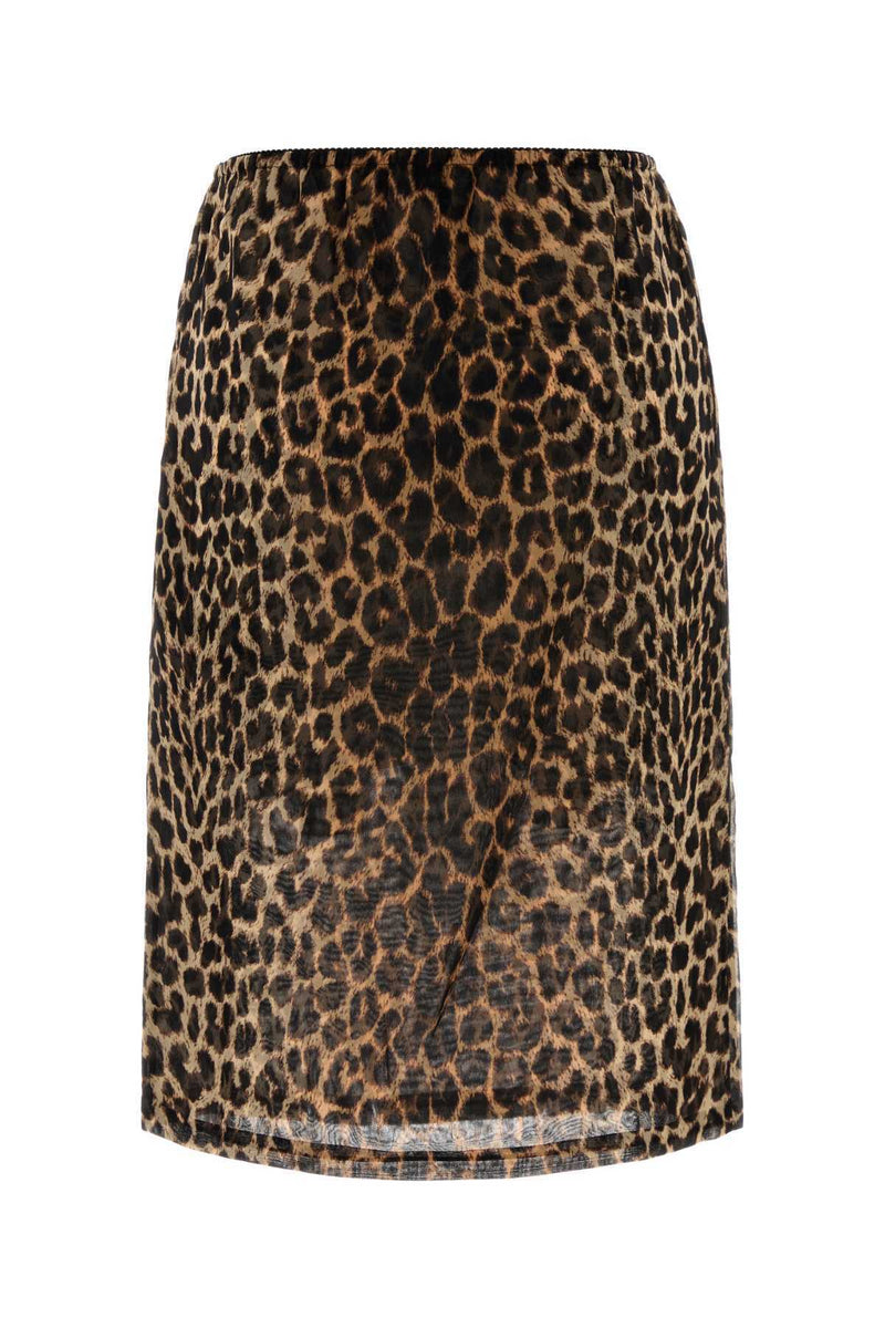Saint Laurent Saint Laurent Silk Skirt Brown Women - World Class Fashion