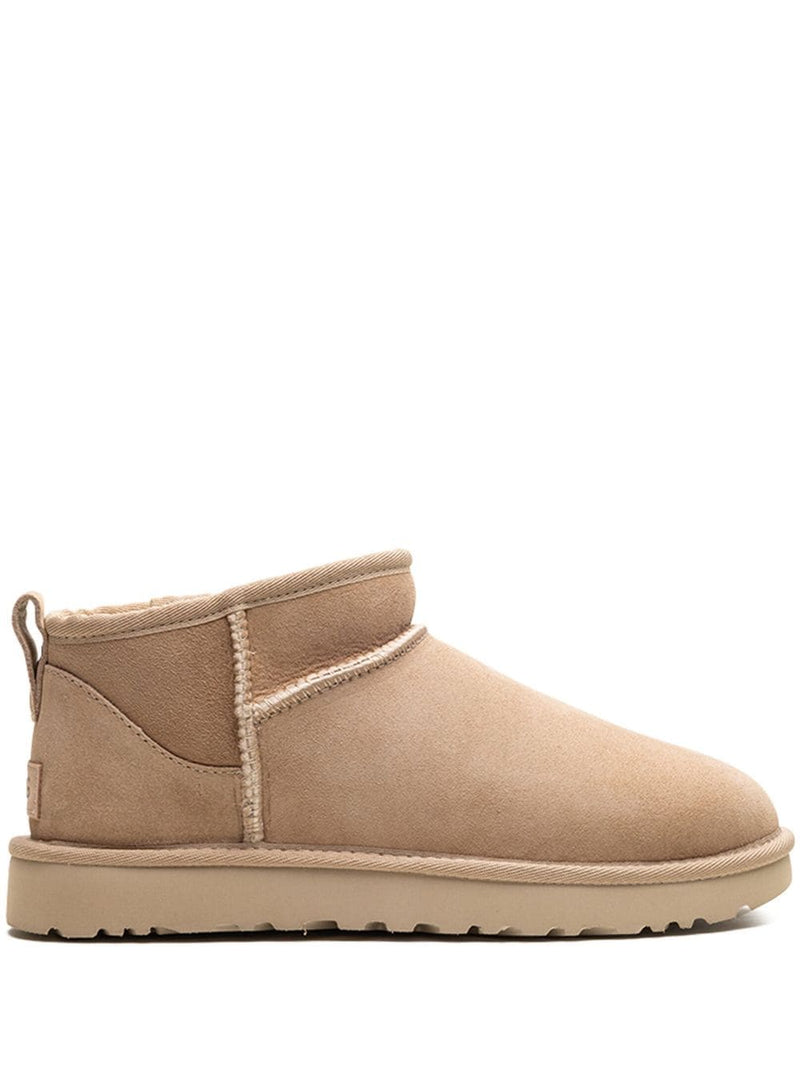 Ugg Ugg Classic Ultra Mini Ankle Boots Beige - World Class Fashion