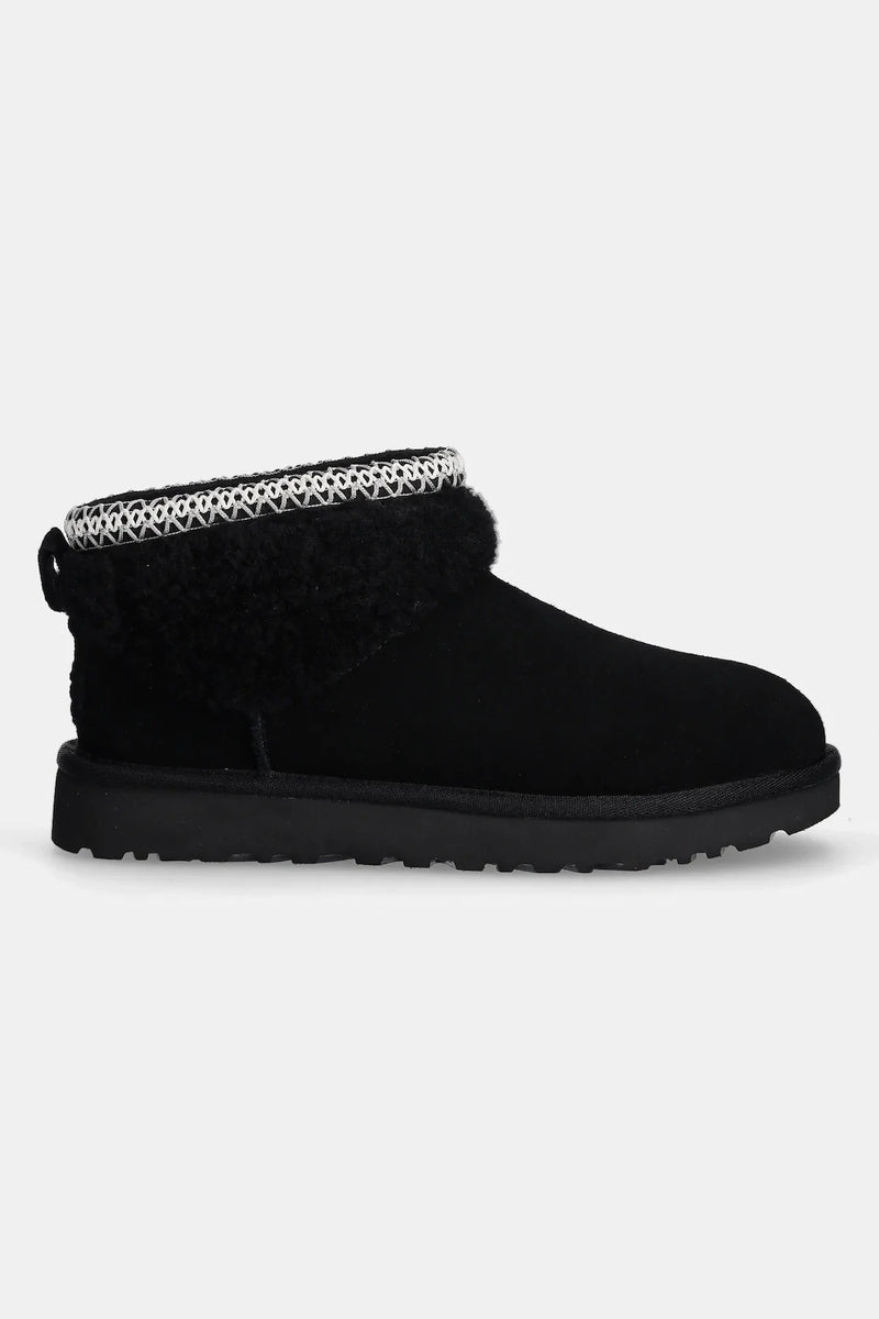 Ugg Botines Ugg Classic Ultra Mini Maxi Curly negros - World Class Fashion