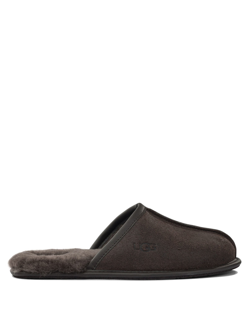 Ugg Mocasines Ugg Scuff de cuero marrones para hombre - World Class Fashion