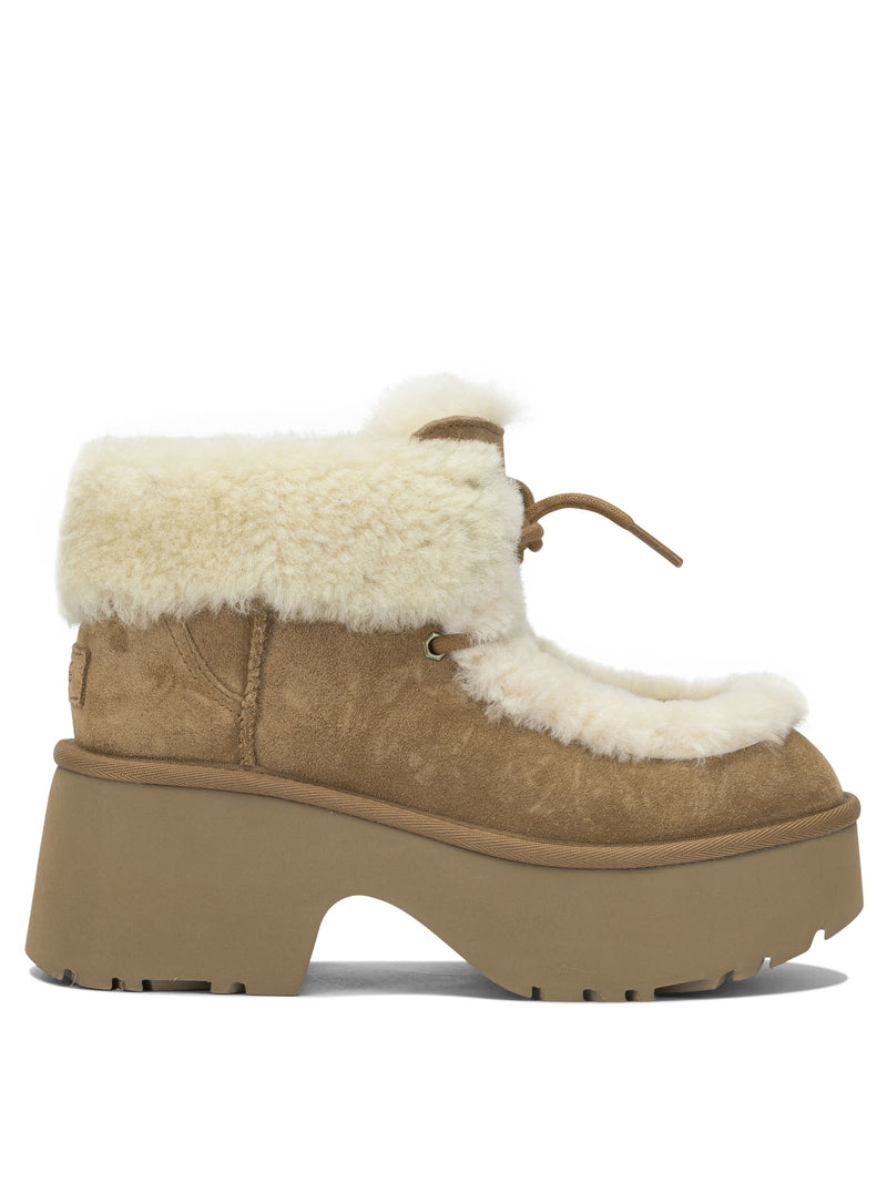 Ugg Botines con cordones Ugg Esmee para mujer, color marrón - World Class Fashion