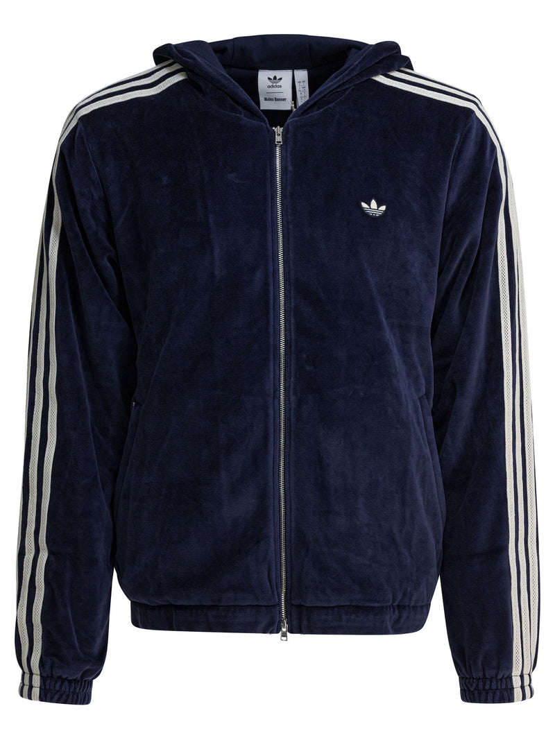 Adidas Originals Sudadera Adidas Originals Wales Bonner de velour azul - World Class Fashion