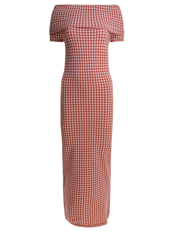 Alaia Vichy Knit Dress