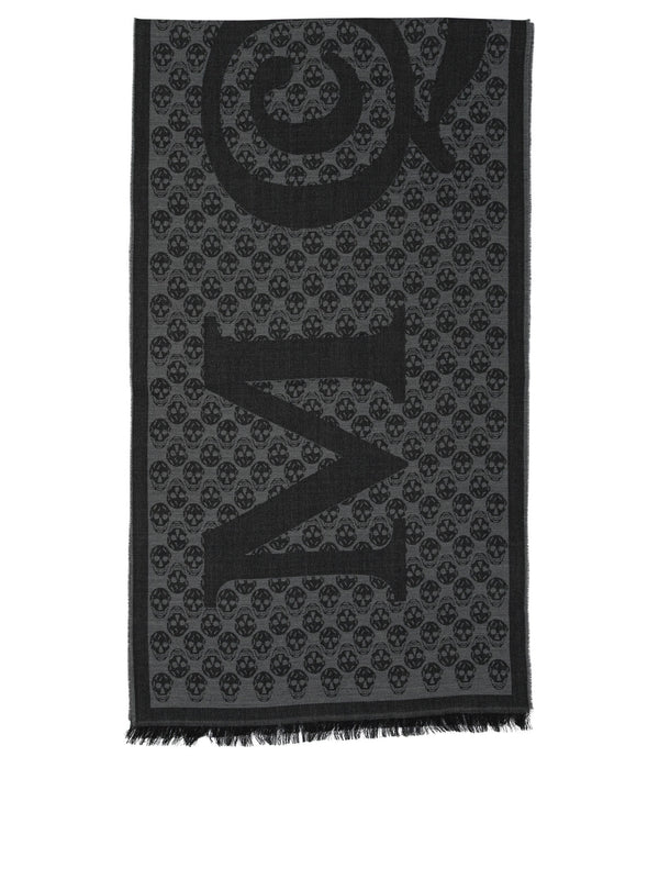 Alexander Mcqueen Scarf Multi Logo 35x190