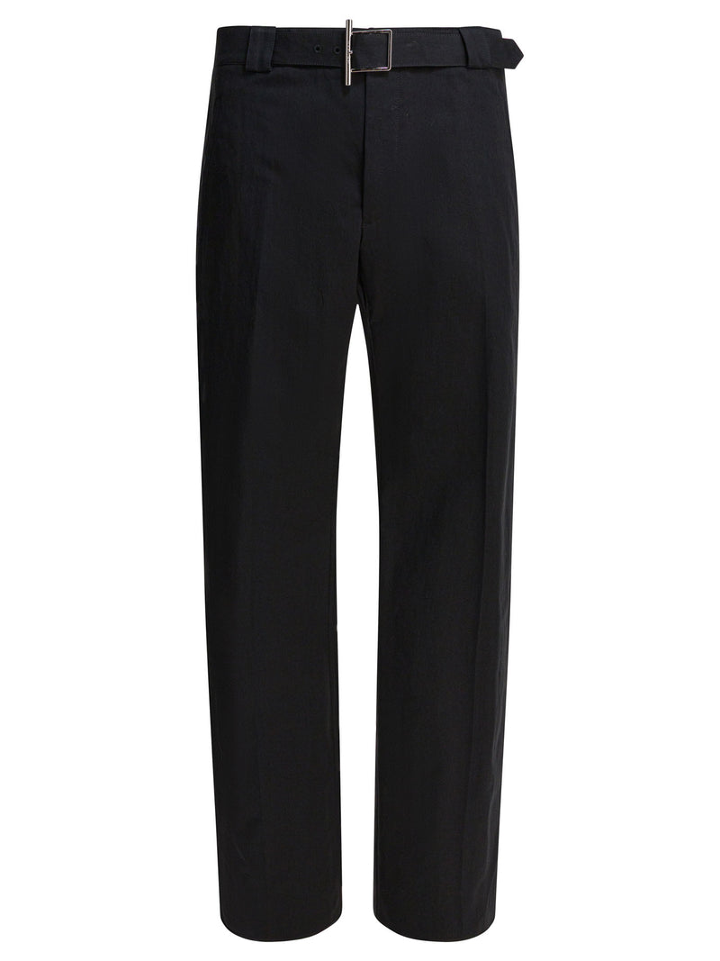Alexander McQueen Alexander McQueen Cotton Blend Trousers Black Men - World Class Fashion