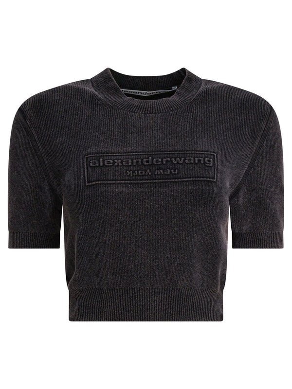 Alexander Wang Cropped Crew Neck T-shirt