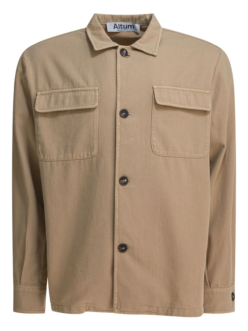 Altum Altum Cotton Overshirt Jacket Beige Men - World Class Fashion
