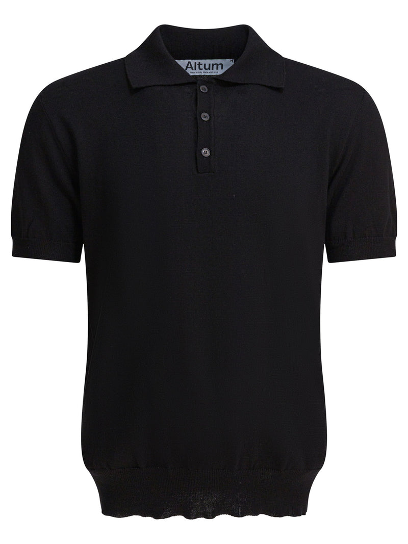Altum Altum Black Cotton Polo Shirt Men - World Class Fashion