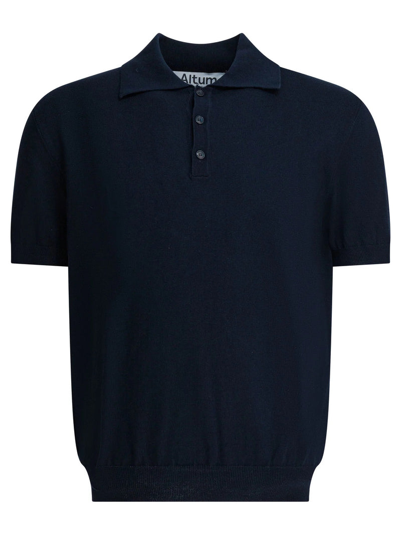 Altum Altum Cotton Polo Shirt Navy Men - World Class Fashion