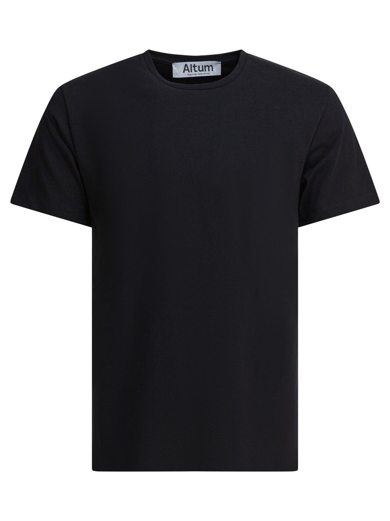 Altum Altum Camiseta de Algodón Negra para Hombre - World Class Fashion