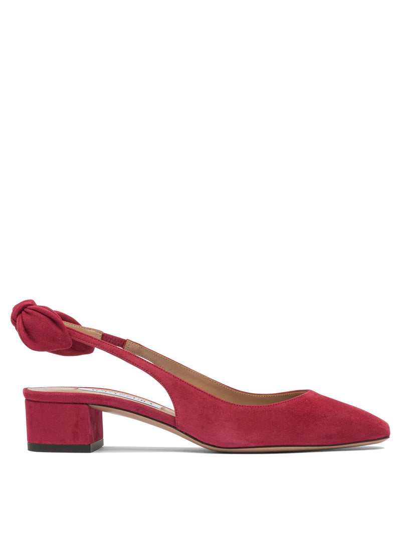 Aquazzura Zapatos de tacón Aquazzura de piel de ante rojos para mujer - World Class Fashion