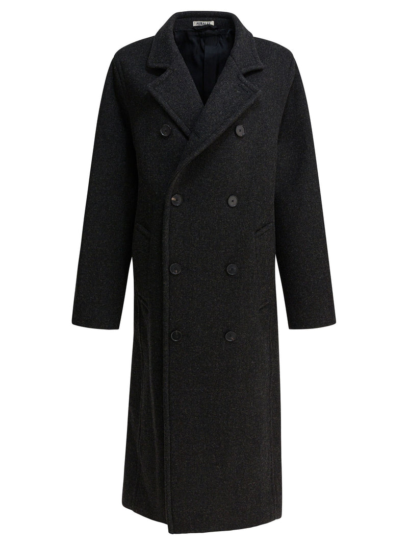 Auralee Auralee Long Wool Coat Dark Charcoal - World Class Fashion
