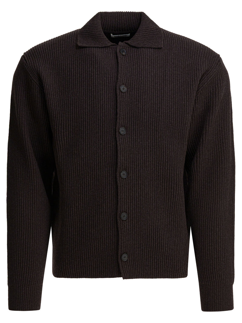 Auralee Cárdigan Auralee de lana superfina para hombre, color marrón - World Class Fashion