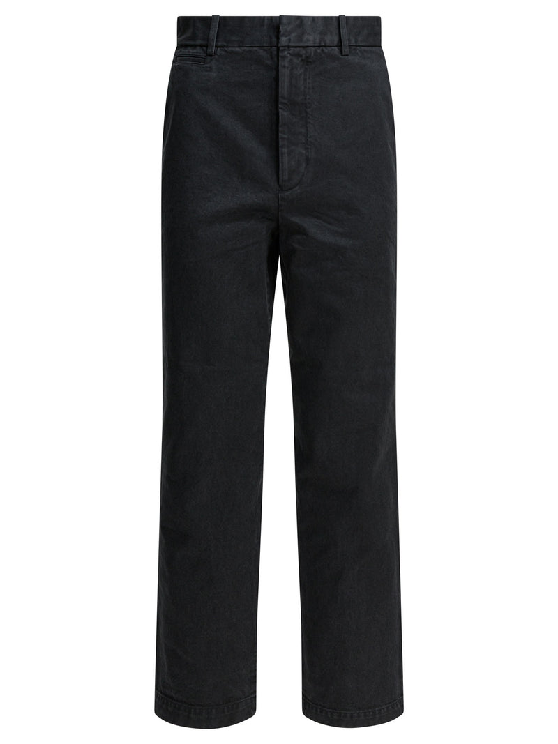 Auralee Pantalones chinos rectos Auralee negros para mujer - World Class Fashion