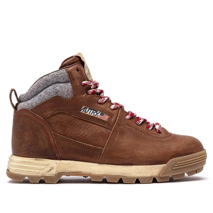 Autry Botines Autry de Mujer con Cordones Marrones - World Class Fashion