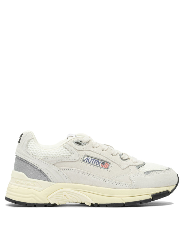 Autry Hyperway Low Wom Suede/mesh Wht/silv