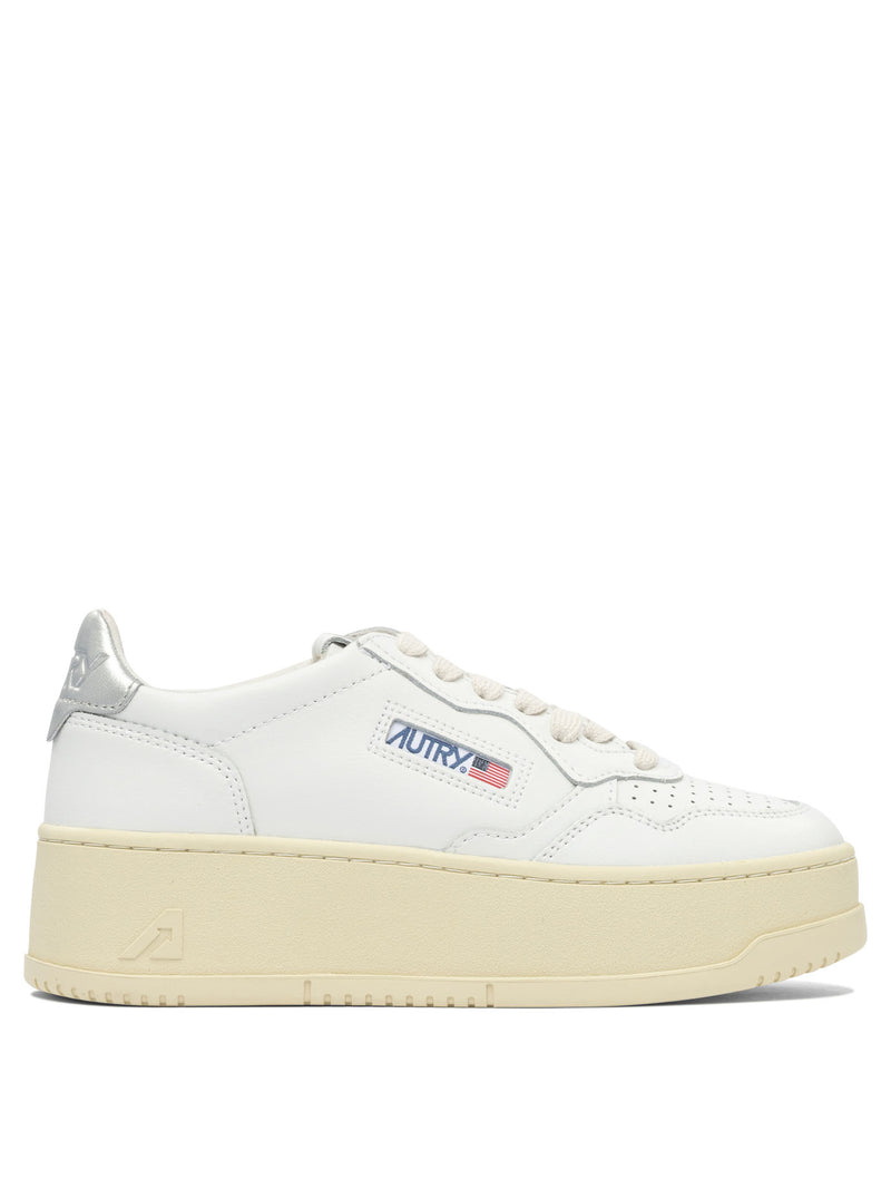Autry Zapatillas de plataforma Autry Medalist blancas para mujer - World Class Fashion