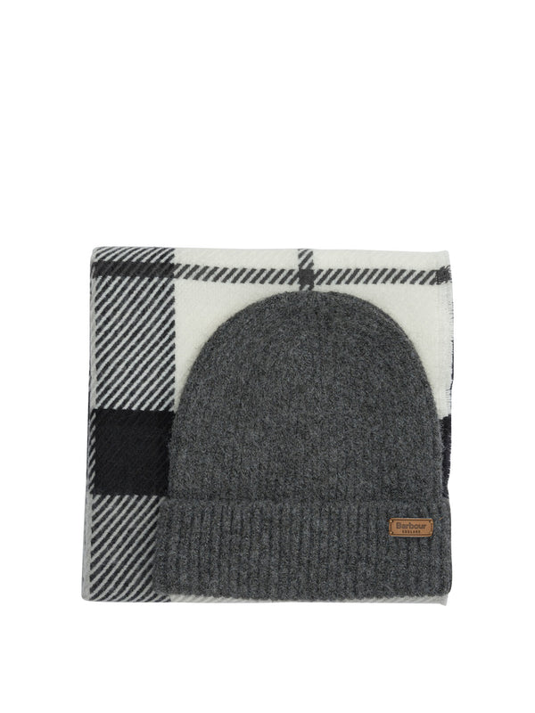 Barbour "pendle" Beanie And "blair" Scarf Set.